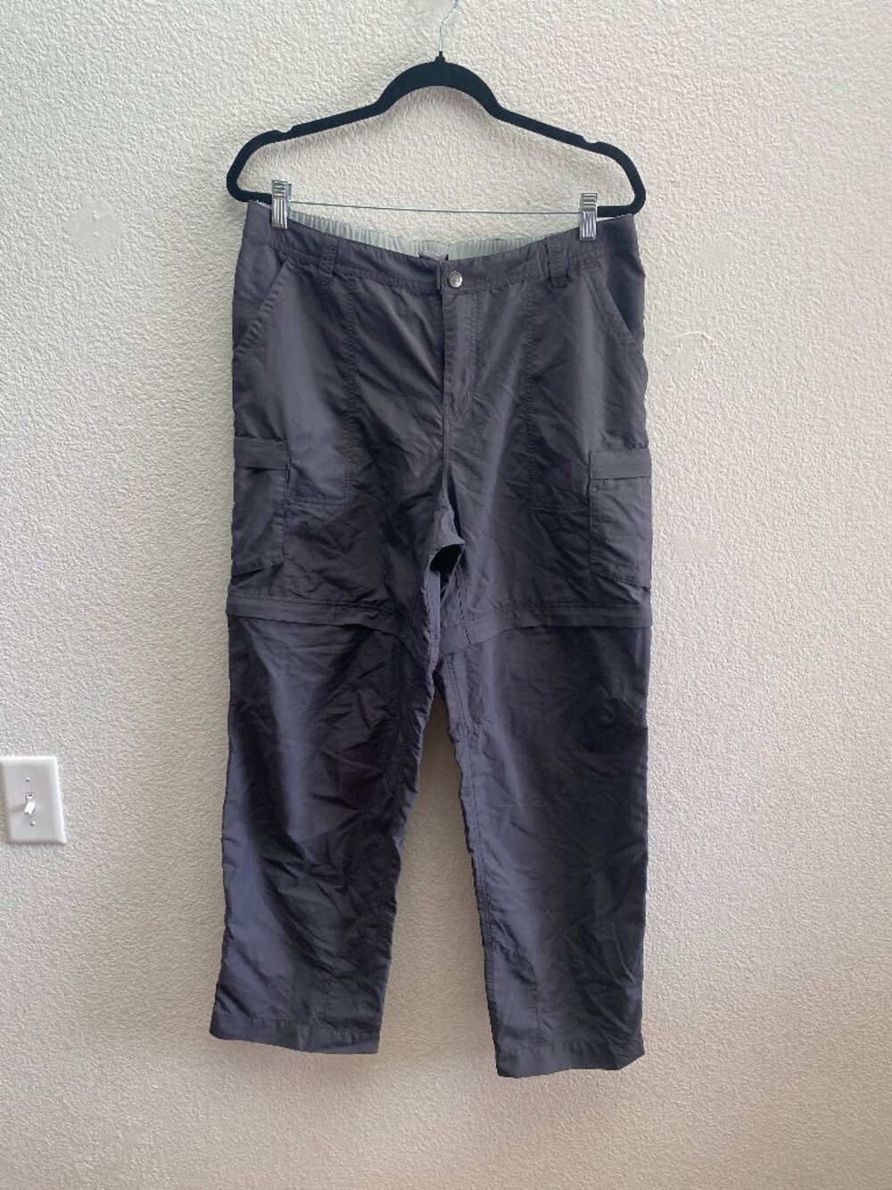 REI Convertible Pants Size 14 Petite Gray Hiking Outdoor Gorpcore Climbing 14P